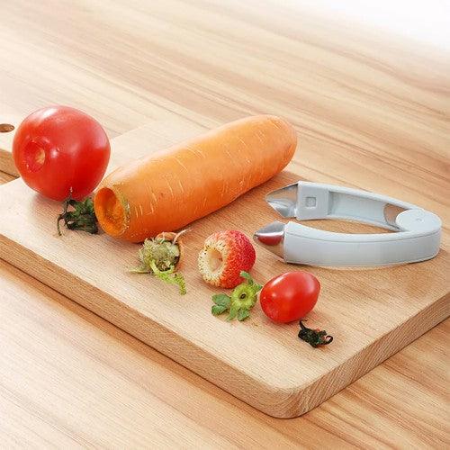 Portable Stainless Steel Strawberry Huller, Fruit Stem Remover, Kitchen Gadget Tool (Blue) - Toytexx Portable Stainless Steel Strawberry Huller, Fruit Stem Remover, Kitchen Gadget Tool (Blue) - Toytexx